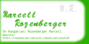 marcell rozenberger business card